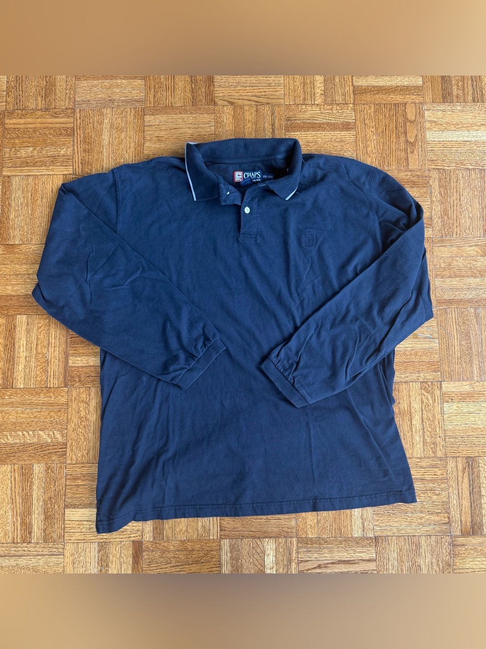 Ralph Lauren Chaps Men’s XXL Navy Long-Sleeve Polo Shirt